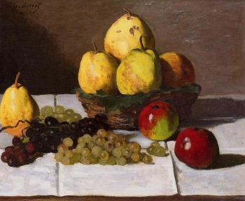 尅勞德 莫奈 Still Life with Pears and Grapes